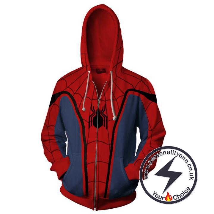 Spiderman Classic Spiderman Zip Up Hoodie Jacket